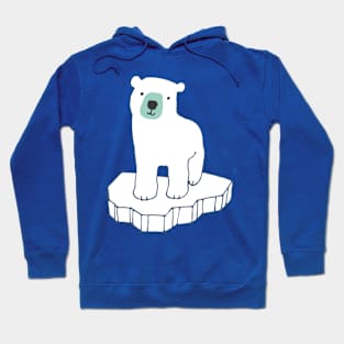 Cute Polar Bear floating on an iceberg - by Cecca Designs Hoodie